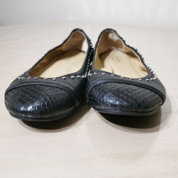 Coach Delia Studded Leather Ballet Flats - Picture 4 of 16